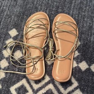 GAP Women's Gold Strappy Sandals